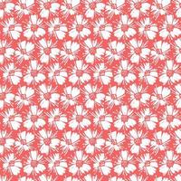 Vector seamless pattern with drawing poppy flowers, bright colors botanical illustration. Hand drawn botanical backdrop. Artistic background.