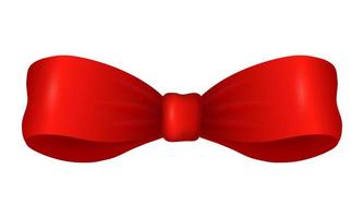 Realistic red bow isolated on white. Element for decoration gifts,  greetings, holidays. Vector illustration 23812217 Vector Art at Vecteezy