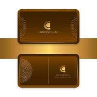 elegant brown gradient business card templates in line style vector