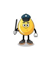 ilustración de dibujos animados de policía de gota de miel vector