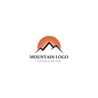 plantilla de negocio de logotipo de icono de alta montaña vector