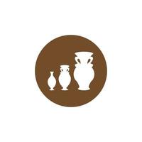 taller de cerámica estudio logo vector plantilla