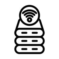 Wireless Database Icon Design vector