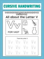 Cursive Handwriting Worksheet vector