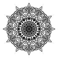Mandala pattern black and white good mood.