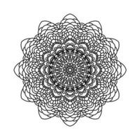 Mandala pattern black and white good mood. vector