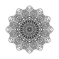 Mandala pattern black and white good mood. vector