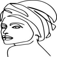 Black and white one line art vectors