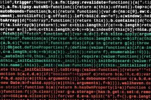 la bandera de bulgaria se representa en la pantalla con el código del programa. el concepto de tecnología moderna y desarrollo de sitios foto