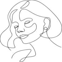 Black and white one line art vectors