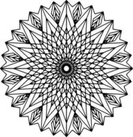 Black and white vector mandala design outlines