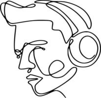 Black and white one line art vectors