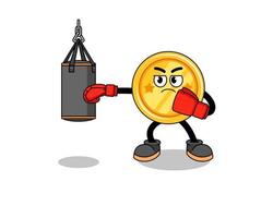 ilustración de boxeador de medallas vector