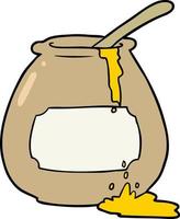 Cartoon honey pot vector