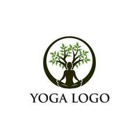 plantilla de vector de diseño de logotipo de yoga