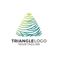 Ilustración de vector de diseño de logotipo multicolor triángulo abstracto