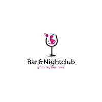 plantilla de vector de logotipo de bar y discoteca