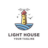 Lighthouse Logo design Vector illustration