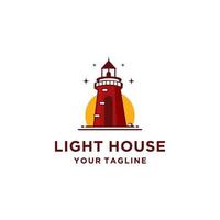 Lighthouse Logo design Vector illustration