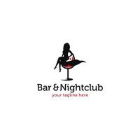 plantilla de vector de logotipo de bar y discoteca