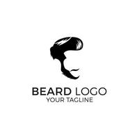 Ilustración de vector de logotipo de hombre de barba