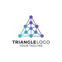 Ilustración de vector de diseño de logotipo multicolor triángulo abstracto