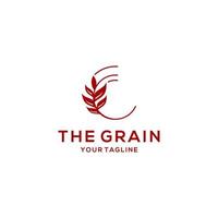 Wheat Grain Agriculture Logo Design Vector Template