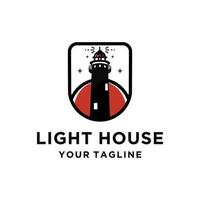 Lighthouse Logo design Vector illustration