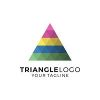 Ilustración de vector de diseño de logotipo multicolor triángulo abstracto