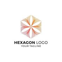 Colorful hexagon Logo Design Vector Illustration