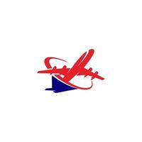 icono de logotipo de aviación y plantilla de vector de símbolo