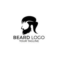 Ilustración de vector de logotipo de hombre de barba