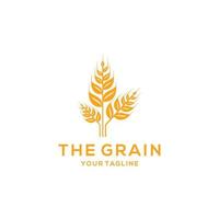 Wheat Grain Agriculture Logo Design Vector Template