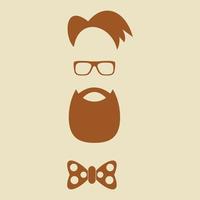 Hipster elements silhouette vector