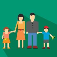 Family flat icon vector