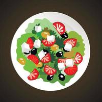 icono de ilustración de ensalada vector