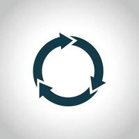 Circle arrow icon simple vector. Round circle vector