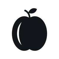 Peach simple icon vector