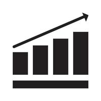 Growth statistics business icon vector