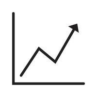 Growth statistics business icon vector