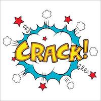 Crack sound effect illustration vector