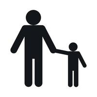 Man and children icon vector