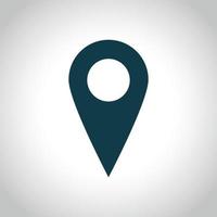 Location point icon simple vector. Pin map vector