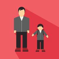 Man and children flat icon vector