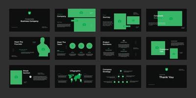 business minimal slides presentation template vector