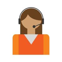 Call center operators avatar vector