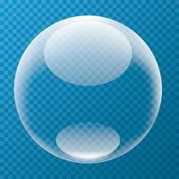 Nice bubble with glare vector