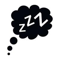 Sleep black icon vector
