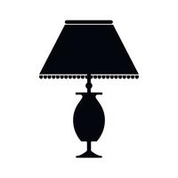 Table lamp icon vector