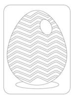 Easter bunny eggs coloring page vector